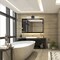 Designers Fountain Braden 24in 3-Light Iron Graphite Modern Indoor Vanity Light with Clear Striated Glass Shades 95003-IG - alternate 2